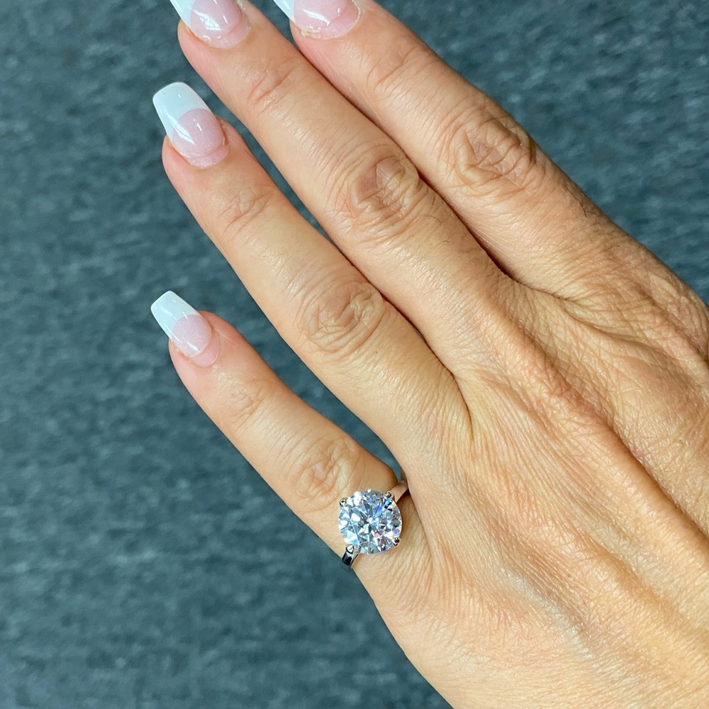 4ct Solitaire Engagement Ring Size 5 - image 7